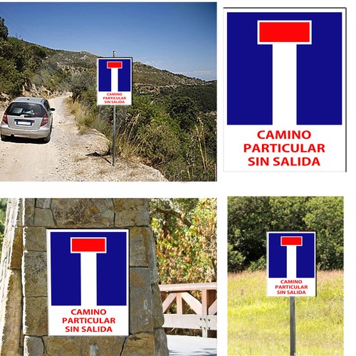 Panneau route sans issue - panneau,